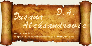 Dušana Aleksandrović vizit kartica